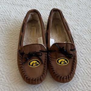 Iowa Hawkeyes Women's Brown Moccasin Size 8